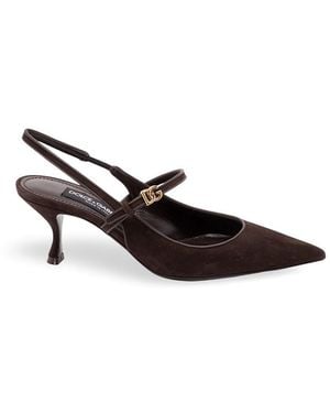 Dolce & Gabbana Dolce & Gabbana Suede Slingback - White