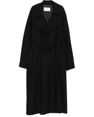 Saint Laurent Raglan Coat - Black