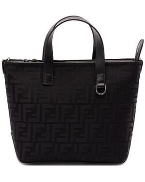 Fendi 'Ff' Small Shopping Bag - Black