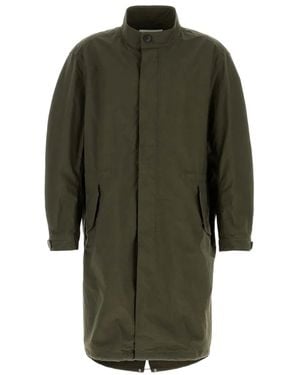 Givenchy Logo Printed Funnel Neck Parka - Green