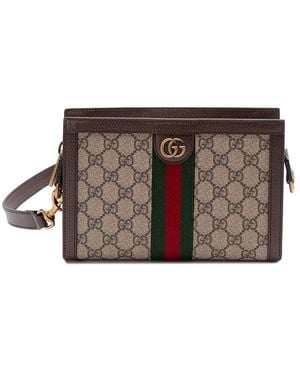 Gucci `Ophidia` Super Mini Bag - Brown