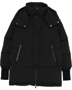 Herno Medium 2-Layer Hooded Down Jacket - Black