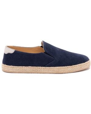 Brunello Cucinelli Calfskin Espadrilles Shoe - Blue