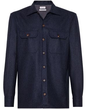 Brunello Cucinelli Shirts - Blue