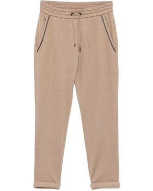 パンツ Brunello Cucinelli Pants With Shiny Pocket Detail Brunello Cucinelli Cotton And Silk Interlock Pants With