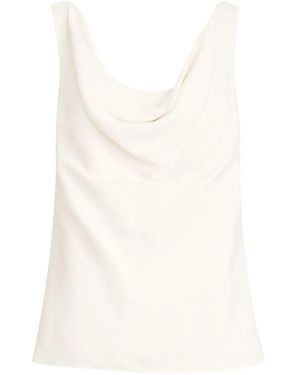 Brunello Cucinelli Solid Cowl Neck Top - White