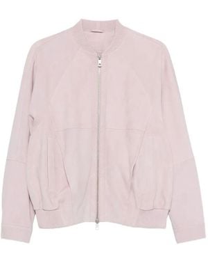DESA NINETEENSEVENTYTWO Draped Bomber Oversize Jacket - Pink