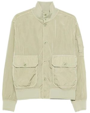 C.P. Company 'Chrome-R' Button Bomber Jacket - White