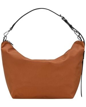 Longchamp Toile' Large Hobo Bag - Brown