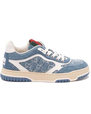Gucci 'Re-Web' Denim Trainers - Blue