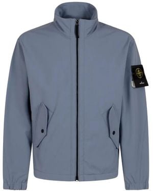 Stone Island 'Light Soft Shell-R E.Dye' Technology Jacket - Blue