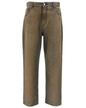 Fendi 'Marble Overdye' Denim Trousers - Green