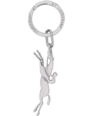 Longchamp 'Cavalier Key Ring - White