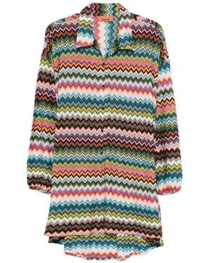 Missoni Zigzag Buttoned Top - White
