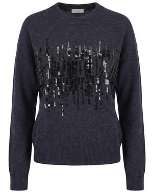Peserico Round Neck Jumper - Blue