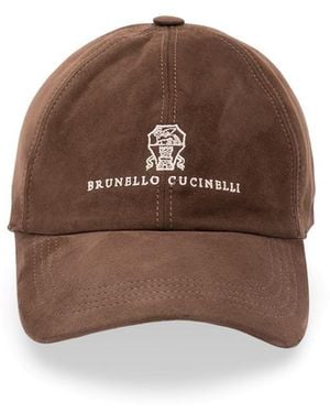 Brunello Cucinelli Suede Baseball Cap - Brown