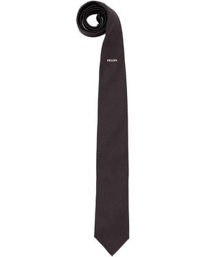 Prada Satin Tie - Blue