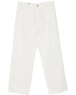 Max Mara Cotton And Linen Trousers - White