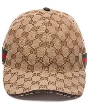 Gucci 'Original Gg Canvas' Baseball Hat With 'Web' - Natural