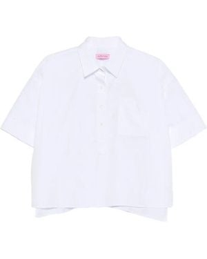 CUANTICO Shirt With Polo Neck - White