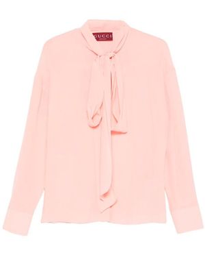 Gucci Crepe De Chine Bio Silk Shirt - Pink