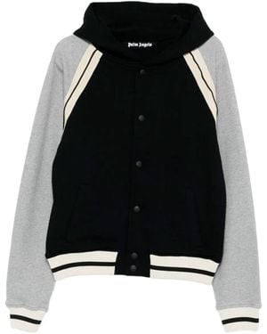 Palm Angels 'Curved Logo' Track Varsity Jacket - Black