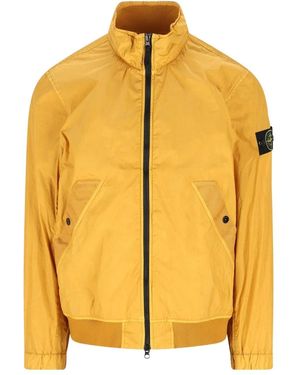 Stone Island 'Crinkle Reps Ny' Bomber - Yellow