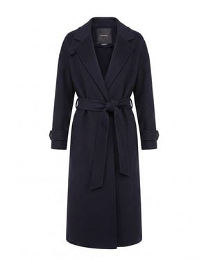 Pinko Casella Belted Coat - Blue