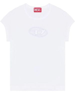 DIESEL T-angie T-shirt With Peekaboo Logo White