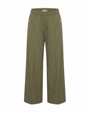 Twinset Pants With Drawstring And Pockets - Green