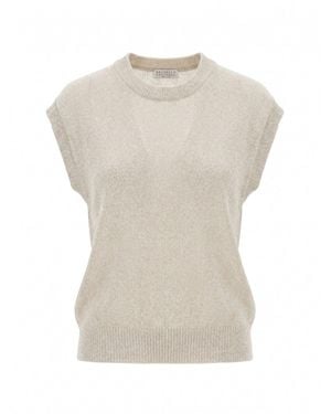 Brunello Cucinelli Knitted Vest - White