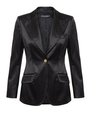 Dolce & Gabbana Single Breasted Blazer - Black