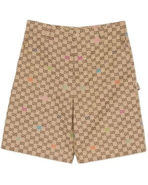 Gucci 'Gg Canvas' Short Pants - Natural