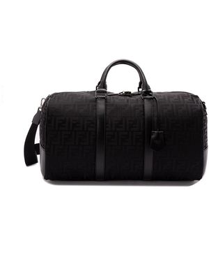 Fendi 'Ff' Medium Boston Bag - Black