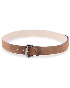 Brunello Cucinelli Leather Belt - White