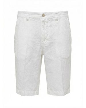 120% Lino Bermuda - White