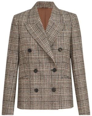 Brunello Cucinelli Wool Double-Breasted Jacket - Brown