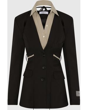 SRVC Studio Serpentine Tailored Jacket - Black