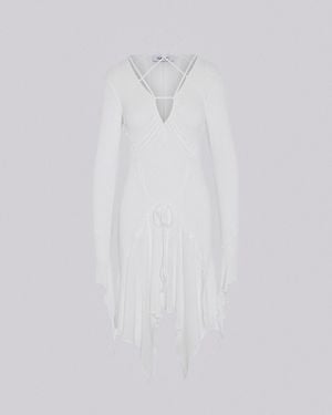 SRVC Studio Stiletto Rib Dress - White