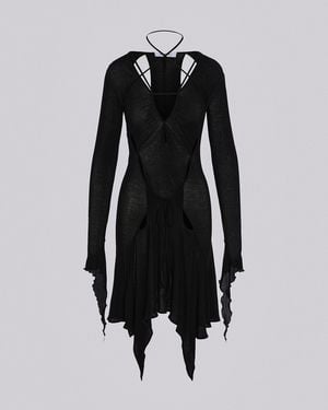 SRVC Studio Stiletto Rib Dress - Black