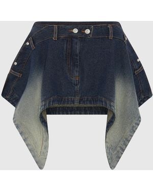 SRVC Studio Serpentine Tailored Skirt Washed - Blue