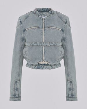 SRVC Studio Moto Jacket Denim Pale - Blue