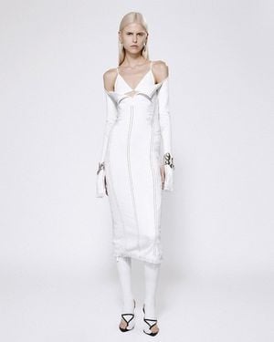 SRVC Studio Bikini Knit Dress Denim - White