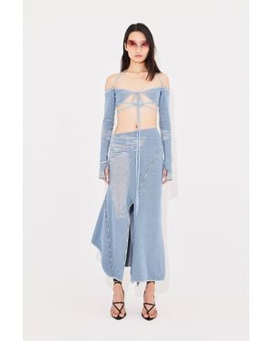 SRVC Studio Denim Siren Skirt - Blue