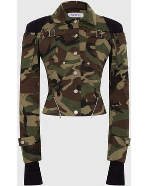 SRVC Studio Mecha Cargo Jacket Camo - Green