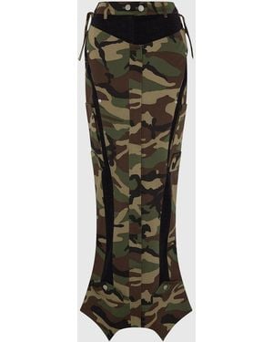 SRVC Studio Inverse Cargo Skirt Camo - Green