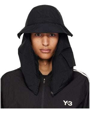 Y-3 Heritage Knit Bucket Hat in Black for Men | Lyst UK