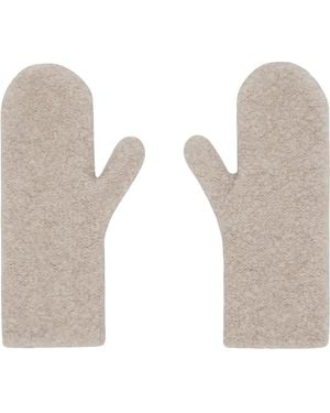 The Row Ladislas Mittens - White
