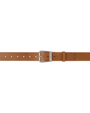 MM6 by Maison Martin Margiela Ceinture Brune En Cuir - Noir