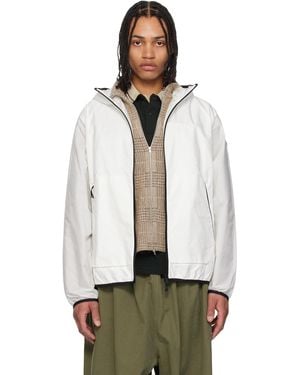 Moncler Grainer Hooded Windbreaker Jacket - White